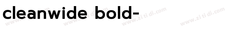 cleanwide bold字体转换